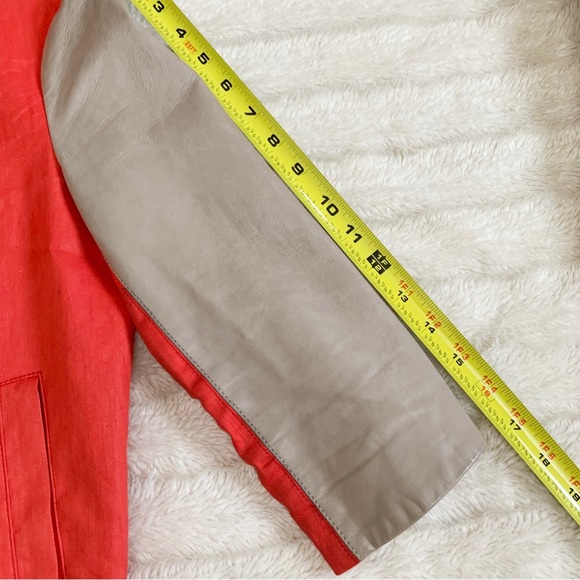 HELMUT LANG Red Linen Twill Bomber Jacket Sz S - Picture 7 of 8